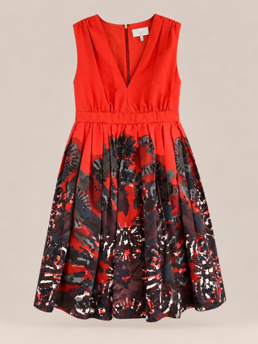 Adam Lippes Dress Red Silk